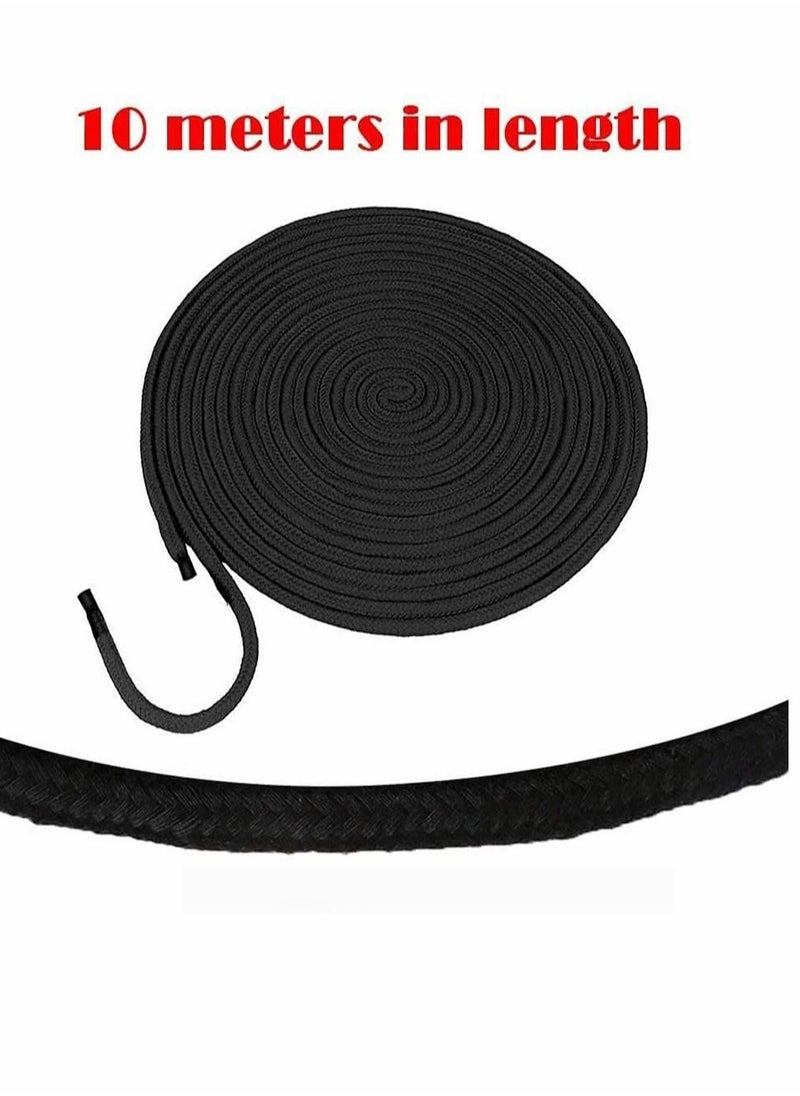Excefore 2 Roll 10M Soft Black Cotton Rope, for Wall Hanging, Decor Crafts Projects Macrame Knotting and Home Decoration  - Image 3