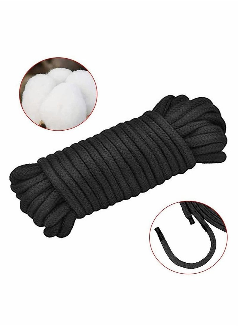 Excefore 2 Roll 10M Soft Black Cotton Rope, for Wall Hanging, Decor Crafts Projects Macrame Knotting and Home Decoration  - Image 4