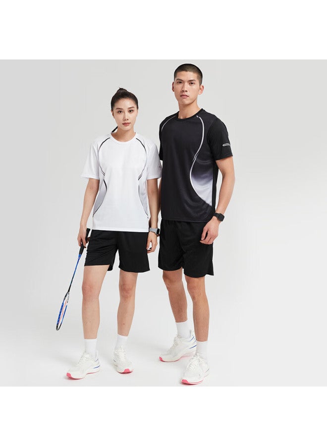 Buruite Men's Ice Silk Sports Suit Badminton Fitness Quick-drying Summer Table Tennis T-shirt Tennis Clothing Running - Image 2