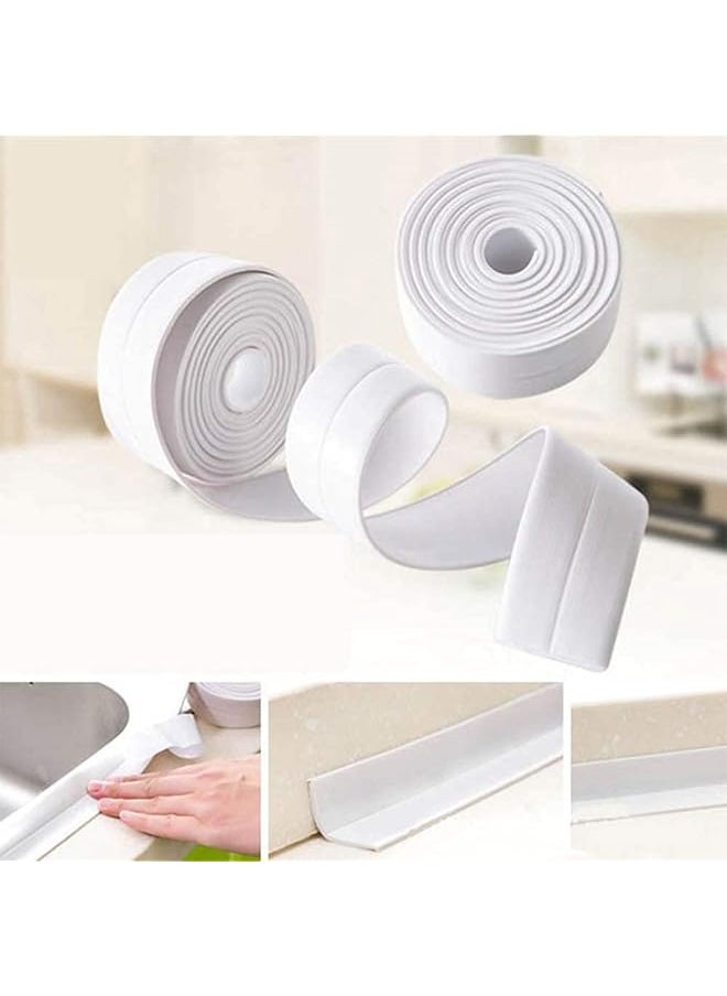 PROMASS 3.2m Sealing Strip Bathroom Shower Sink Bath Tape Caulk Strip Self Adhesive Waterproof Wall Sticker for Bathroom Kitchen  - Image 1