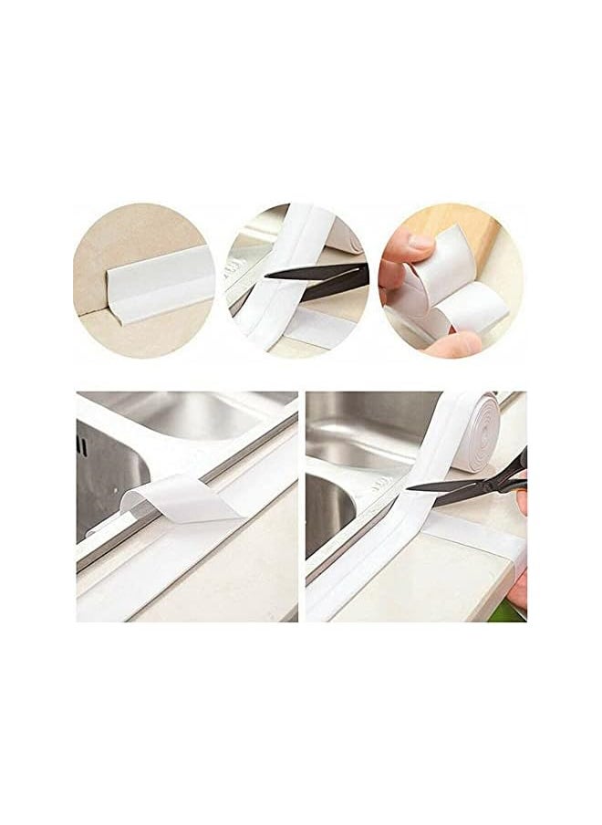PROMASS 3.2m Sealing Strip Bathroom Shower Sink Bath Tape Caulk Strip Self Adhesive Waterproof Wall Sticker for Bathroom Kitchen  - Image 3