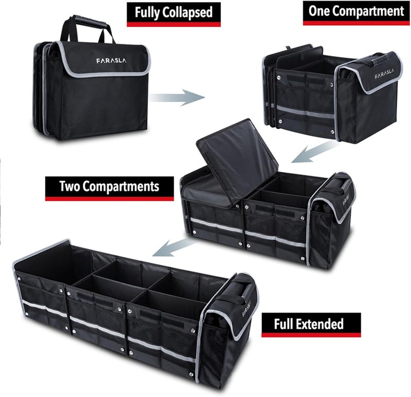 MOTIM منظمات صندوق السيارة Car Trunk Organizers Applicable for Multiple Models, Pack Portable Insulation Cooler Bag, Washable Car Storage Bag, Insulated Leak Proof Cooler Bag - Image 2
