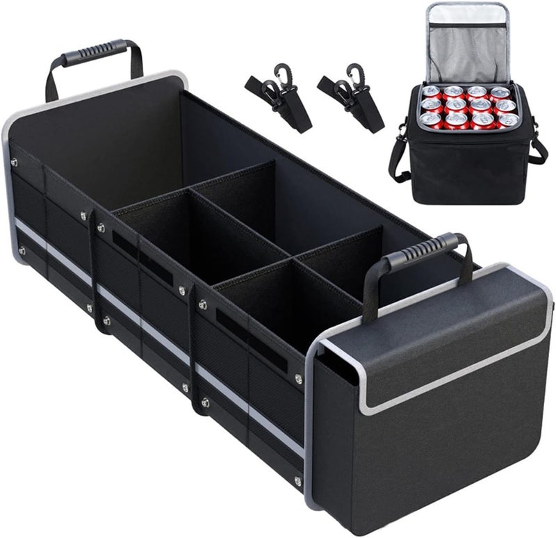 MOTIM منظمات صندوق السيارة Car Trunk Organizers Applicable for Multiple Models, Pack Portable Insulation Cooler Bag, Washable Car Storage Bag, Insulated Leak Proof Cooler Bag - Image 1