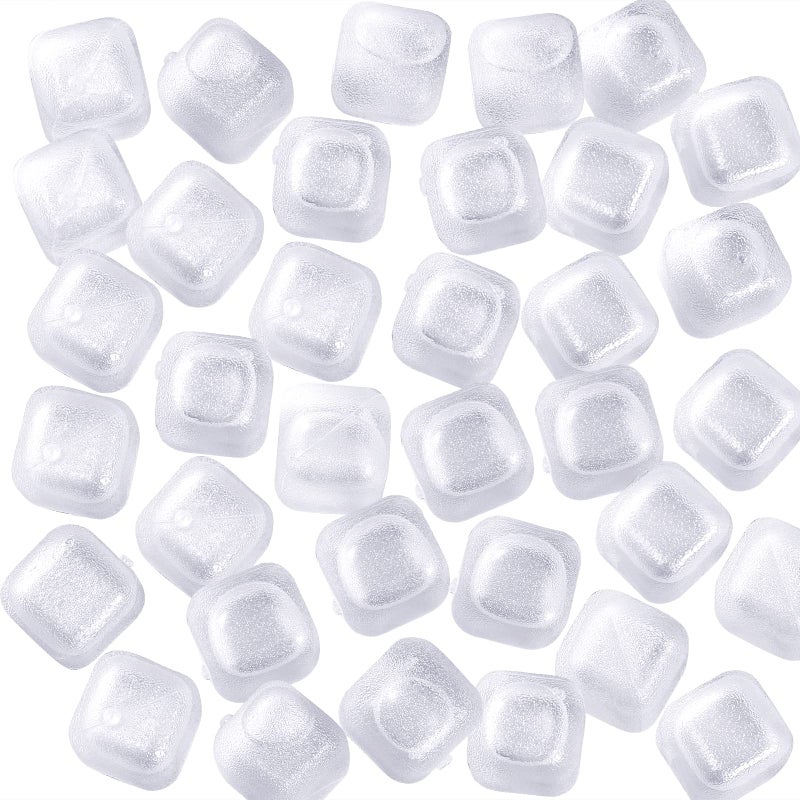 Nonley Reusable Ice Cubes for Drinks, 20 Pack Refreezable Plastic Ice Cubes BPA Free, Chills Drinks Without Diluting, Washable Fake Ice Cubes for Cocktails, Wine, Beer or Coffee Easy To Use - Image 1