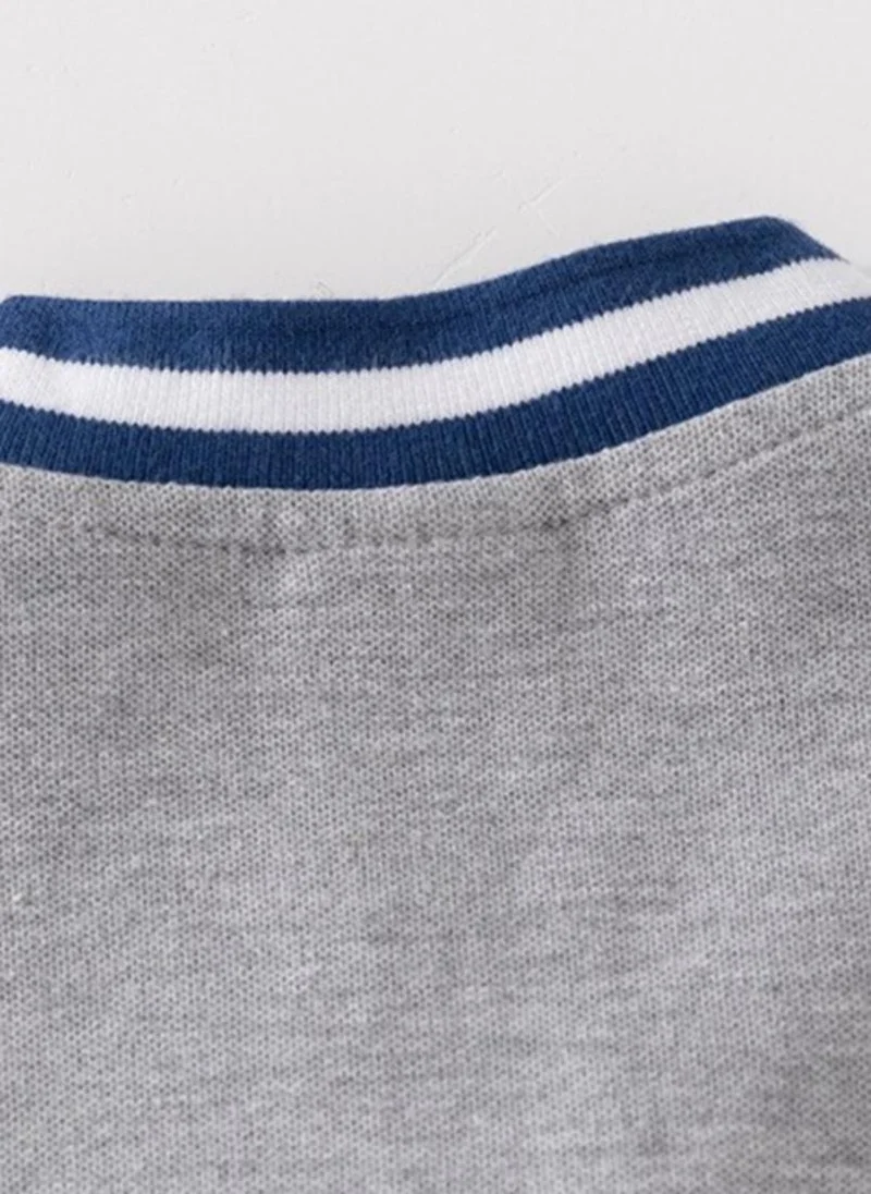 يونيكي Grey Solid Pure Cotton Henley Neck Tshirt