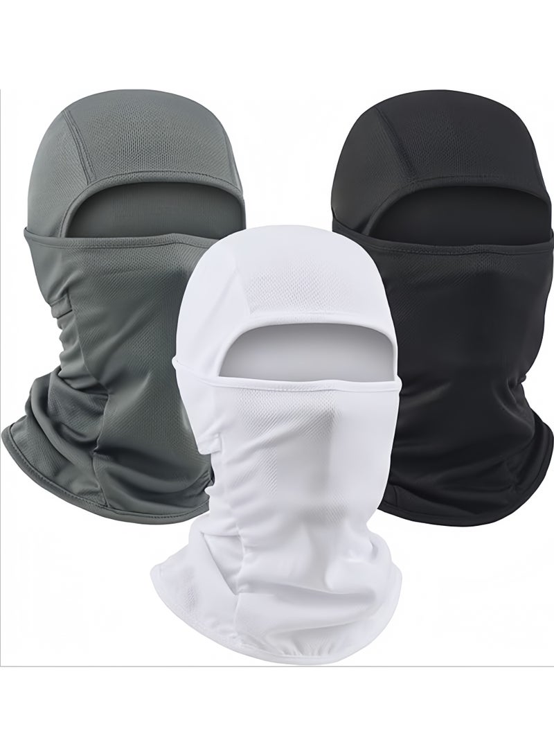 Breathable Full Face Mask, 3-Pack – For Skiing, Motorcycle, Running & UV Protection - Image 1