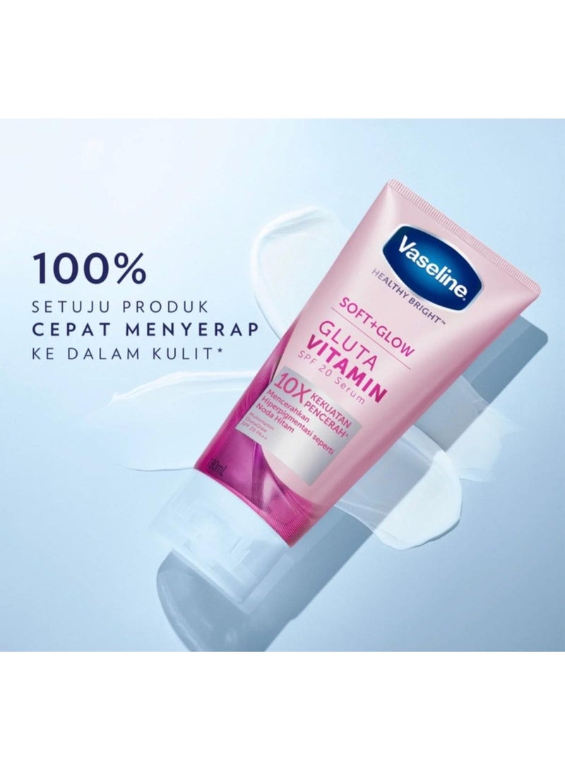 Vaseline Healthy Bright Soft + Glow Gluta Vitamin SPF20 Serum 180ml - Image 2