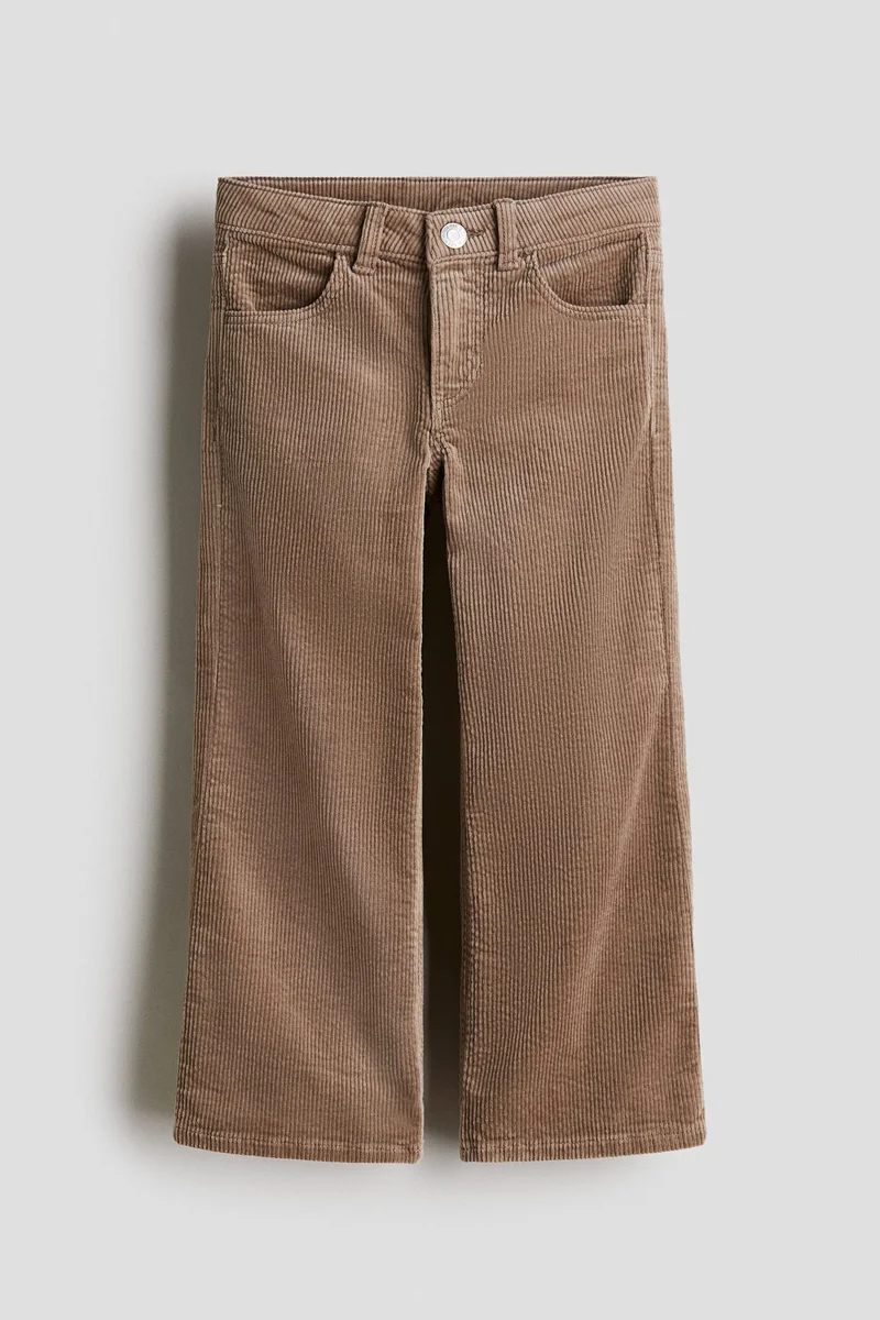 H&M Wide cotton corduroy trousers