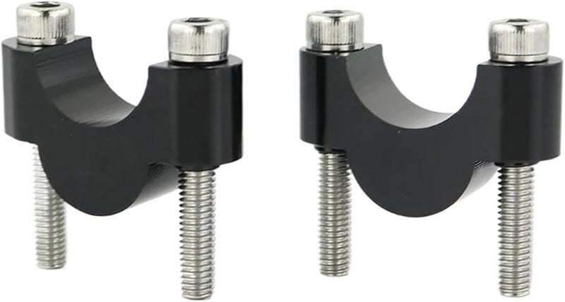 Black 20mm Motorcycle Handlebar Risers 1 1 8 Inch Universal Handlebar Clamp - Image 1