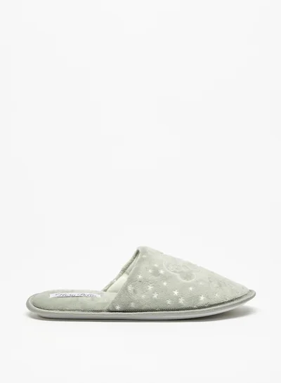 Flora Bella By Shoexpress Womens Textured Slip On Bedroom Slippers