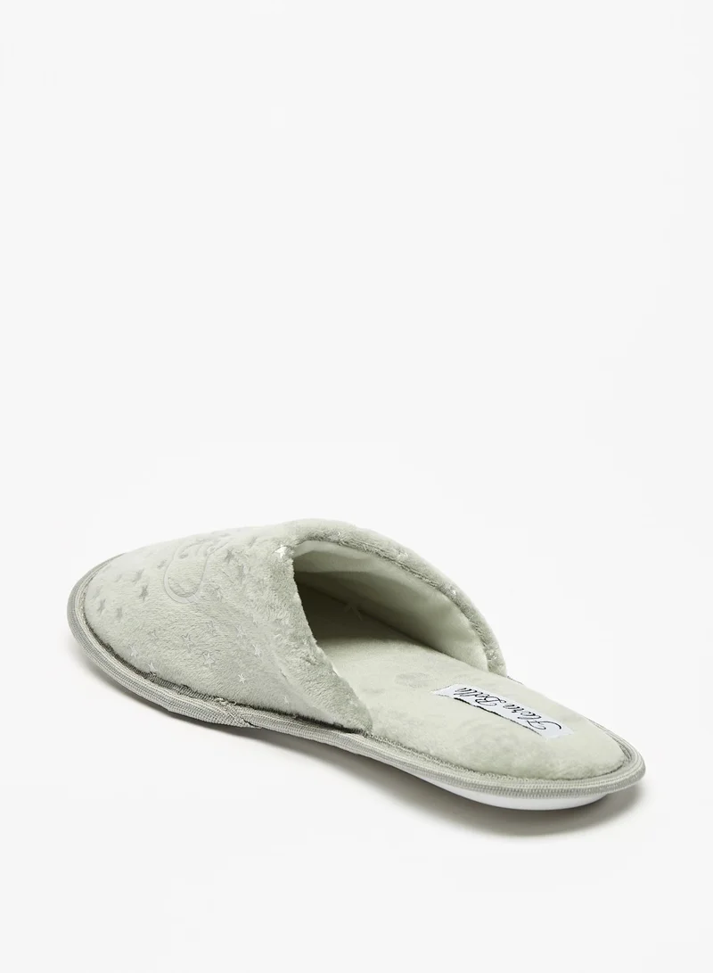 Flora Bella By Shoexpress Womens Textured Slip On Bedroom Slippers