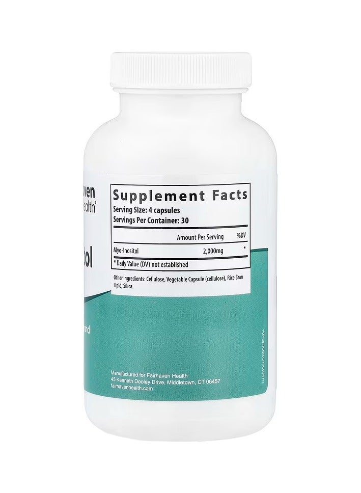 فايرهايفن هيلث فيرهافن هيلث‏, ميو-إينوزيتول، 120 كبسولة (500 ملجم لكل كبسولة) - Image 2