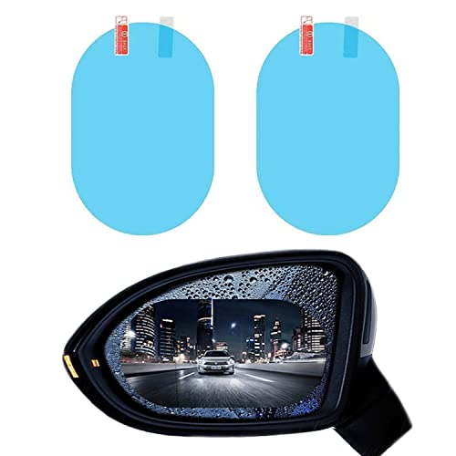 Bowiemall 2 Pcs Car Rearview Mirror Film Rainproof Waterproof Mirror Film Anti Fog Nano Coating Car Film for Car Mirrors - Image 1