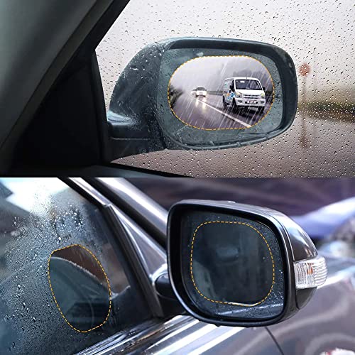 Bowiemall 2 Pcs Car Rearview Mirror Film Rainproof Waterproof Mirror Film Anti Fog Nano Coating Car Film for Car Mirrors - Image 2