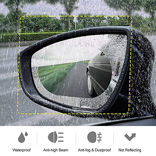 Bowiemall 2 Pcs Car Rearview Mirror Film Rainproof Waterproof Mirror Film Anti Fog Nano Coating Car Film for Car Mirrors - Image 4
