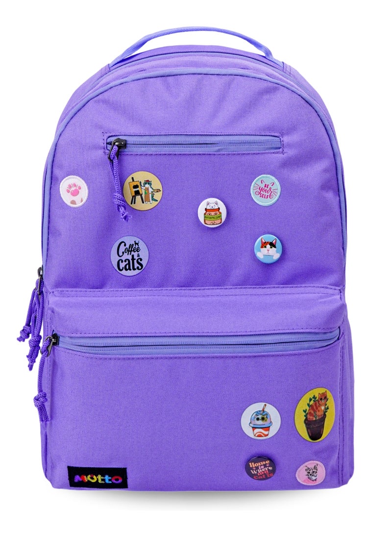 Trucare Motto Cat 16-Inch School Backpack School Bag - Image 1