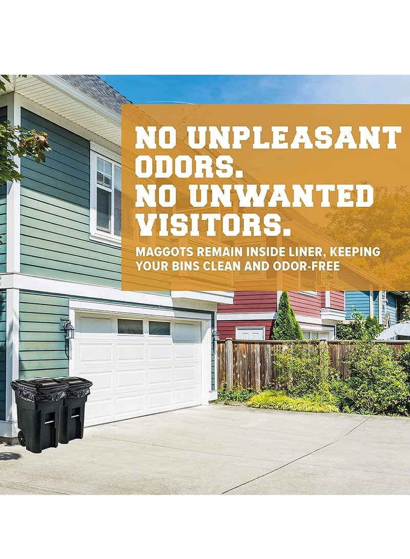 Midwest Extra Large Trash Bags Plastics Garbage Bags [130 * 150cm/52 * 60inch][Fit 240L] Black Outdoor Trash Bags Large Heavy Duty Trash Can Liners, Contractor Bags for Construction, Yard Work (25)  - Image 3