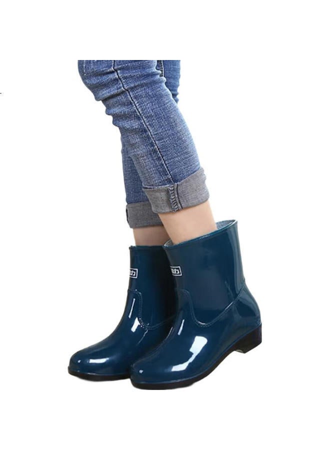 Warrior Women's Rain Boots, Adult Mid-calf Rain Boots, Waterproof Shoes, Rubber Shoes, Overshoes, Water Boots Hxl23-s, Green-youyou, Size 37 - Image 2