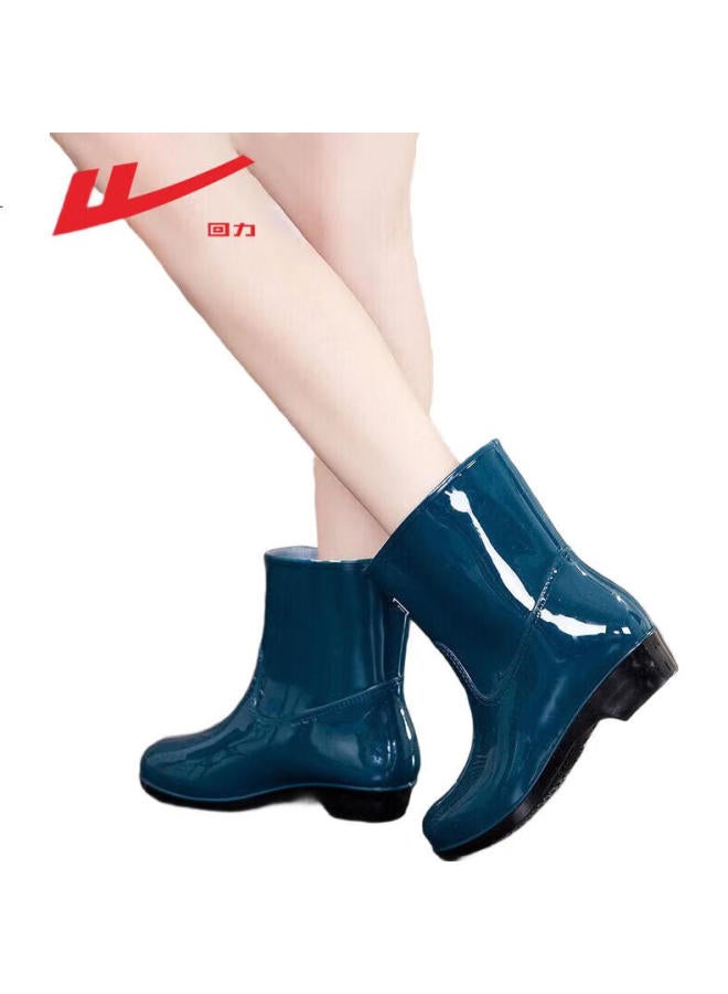 Warrior Women's Rain Boots, Adult Mid-calf Rain Boots, Waterproof Shoes, Rubber Shoes, Overshoes, Water Boots Hxl23-s, Green-youyou, Size 37 - Image 3