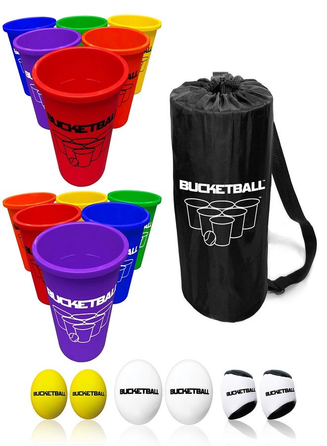 BucketBall - Rainbow Edition - Combo Pack - Ultimate Beach, Pool, Yard, Camping, Tailgate, BBQ, Lawn, Wedding, Events, Water, Indoor, Outdoor Game Toy for Adults, Boys, Girls, Teens, Family - Image 1
