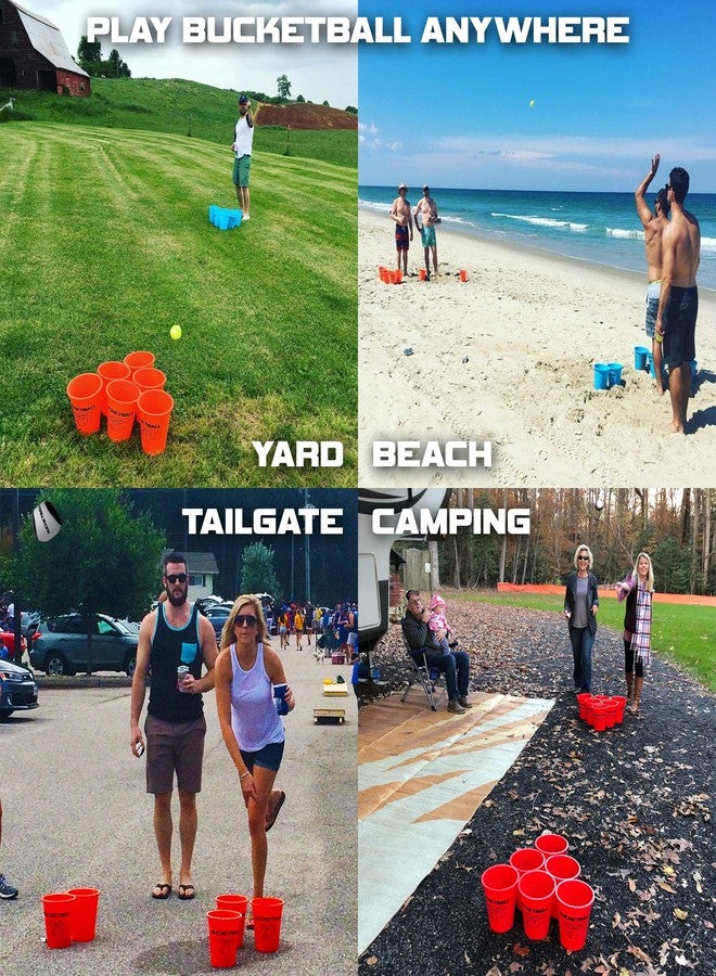 BucketBall - Rainbow Edition - Combo Pack - Ultimate Beach, Pool, Yard, Camping, Tailgate, BBQ, Lawn, Wedding, Events, Water, Indoor, Outdoor Game Toy for Adults, Boys, Girls, Teens, Family - Image 2