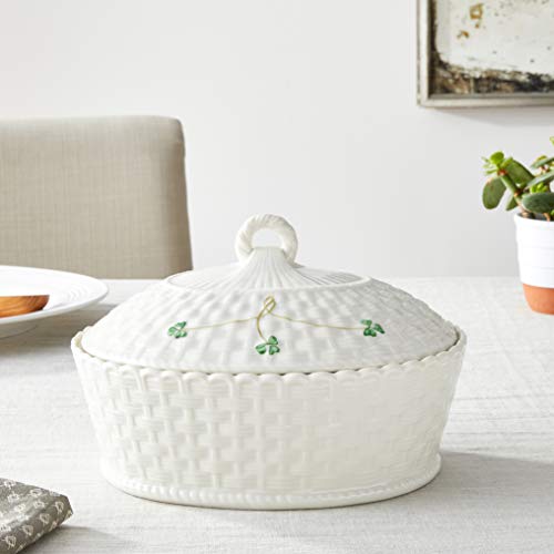 Belleek Shamrock Oval Gravy Boat - Image 2