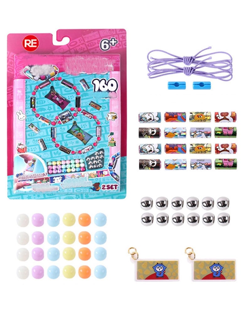 Vihaanta 160PCS Sticky Rolls Bracelet, Perfect for School, Parties, DIY Stickers for Teens, Fun Wearable and Shareable Stickers for Bracelets, Notebooks, and Water Bottles - Image 1