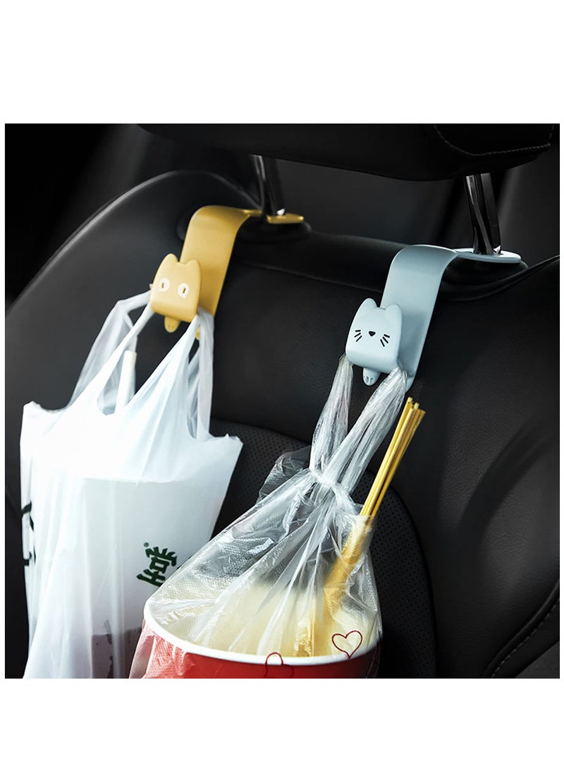 Excefore Car Seat Headrest Hooks, 8 Pack Universal Car Back Seat Brackets, Car Bag Holder Hooks, Car Seat Back Organizers Car Accessories Vehicle Rear Seat Backseat Hanger For Purse Bags Coats Grocery Bags  - Image 3