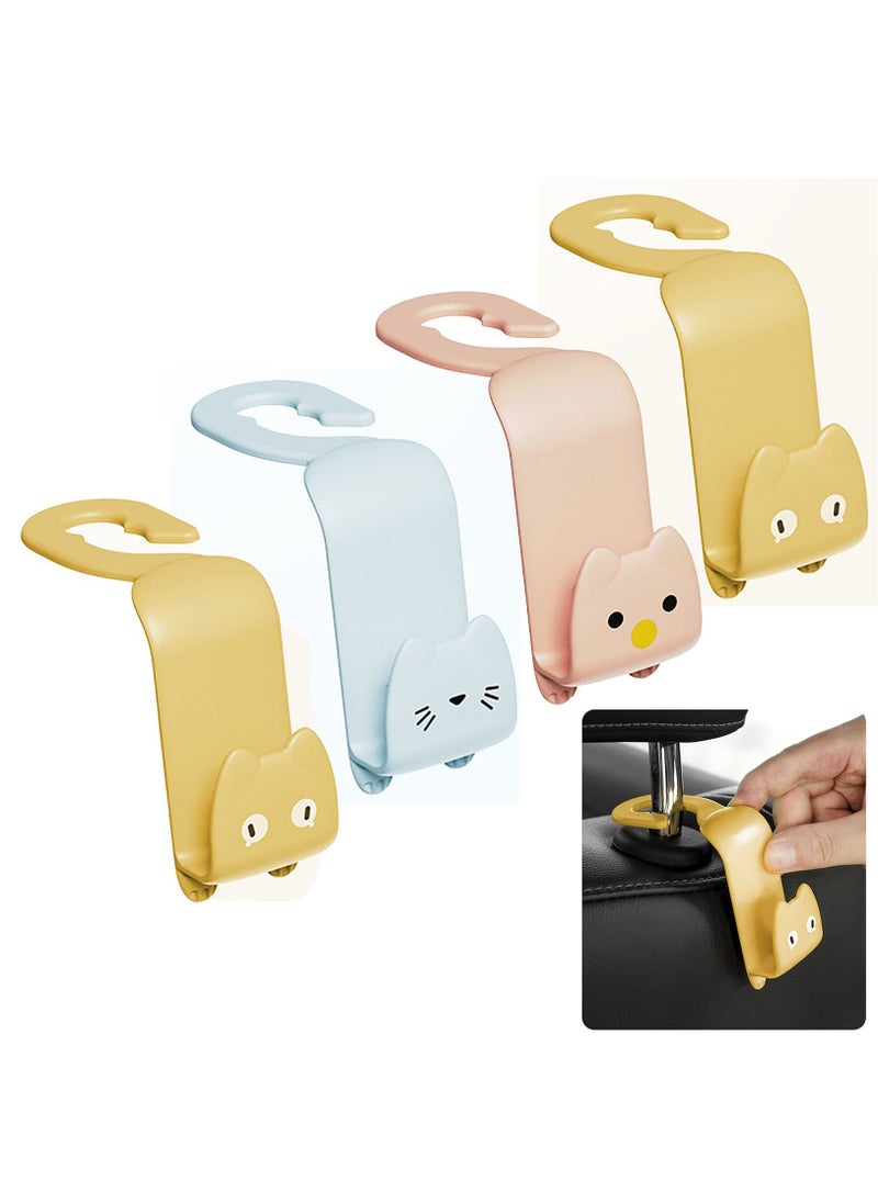 Excefore Car Seat Headrest Hooks, 8 Pack Universal Car Back Seat Brackets, Car Bag Holder Hooks, Car Seat Back Organizers Car Accessories Vehicle Rear Seat Backseat Hanger For Purse Bags Coats Grocery Bags  - Image 1