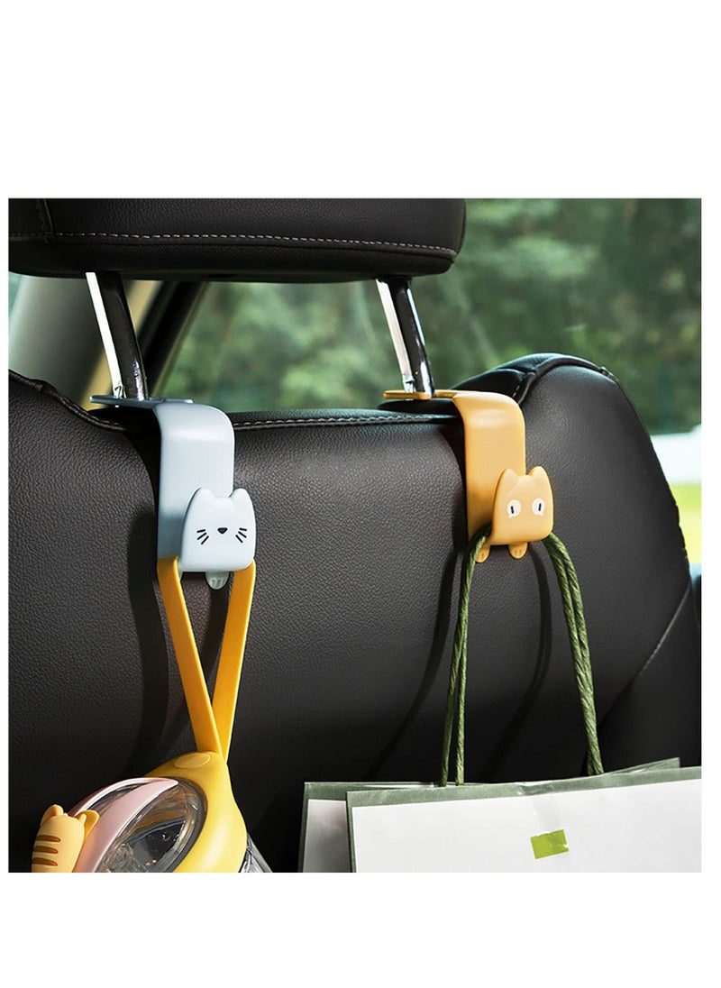 Excefore Car Seat Headrest Hooks, 8 Pack Universal Car Back Seat Brackets, Car Bag Holder Hooks, Car Seat Back Organizers Car Accessories Vehicle Rear Seat Backseat Hanger For Purse Bags Coats Grocery Bags  - Image 4