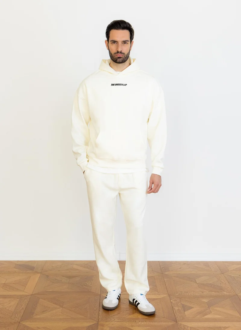 Shapes Beige CONTRAST PRINTED HOODIE for Men | Best Price UAE
