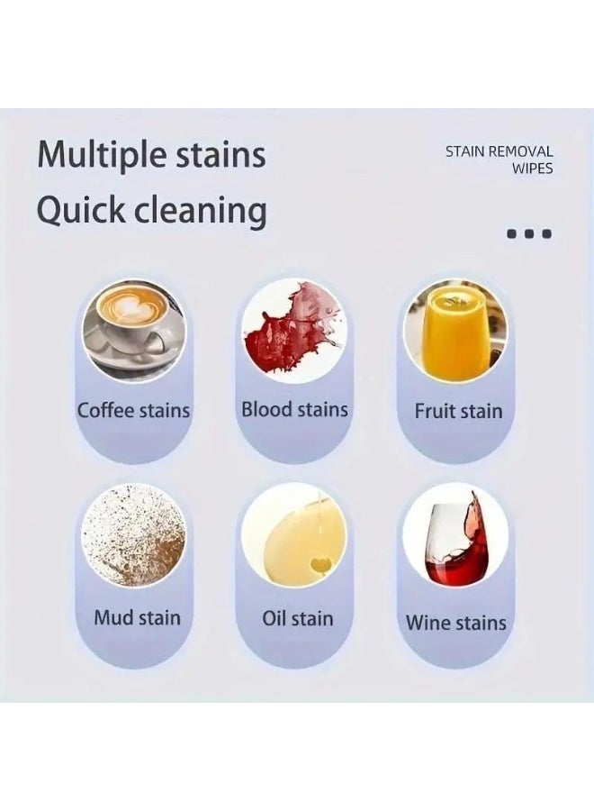 Emergency Clothing Cleaning Wet Wipes – Laundry Stain Remover Wipes for Food, Coffee & Makeup Stains, Portable Fabric Cleaner for Travel & Daily Use, 40 Pieces - Image 5