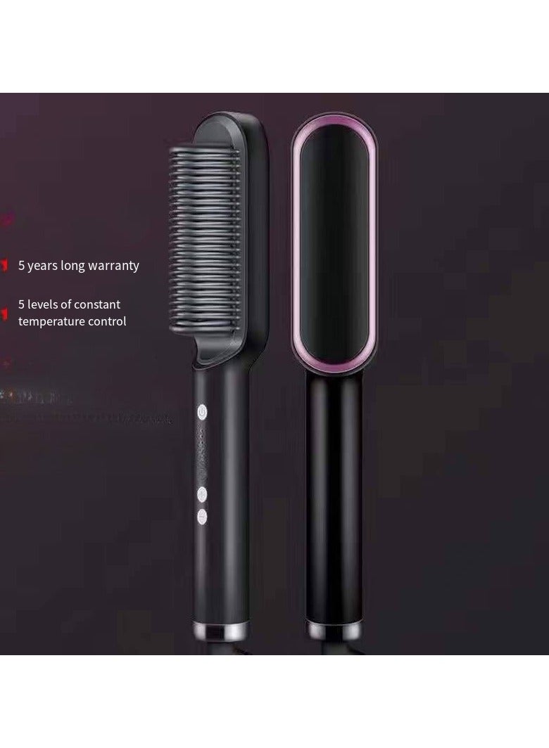 general Mini Ionic Straightening Comb – Travel-Friendly Straightener & Curler for Men/Women, Dual-Use Hair Styling Tool - Image 1