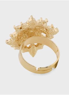 Khizana Pearl Floral  Ring  - Image 3