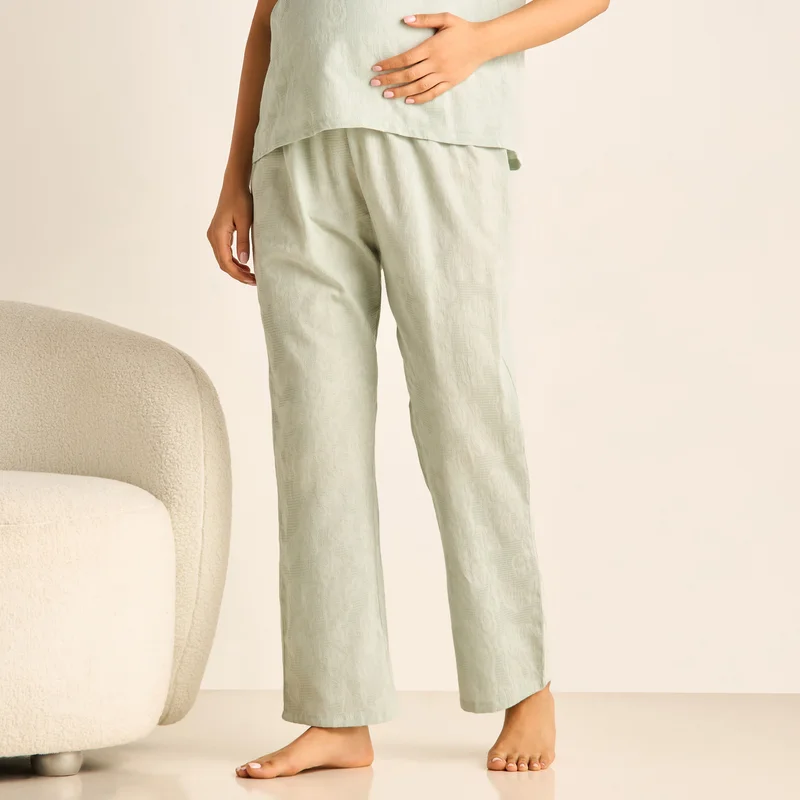 Splash FAV Textured Maternity Shirt and Pyjama Set