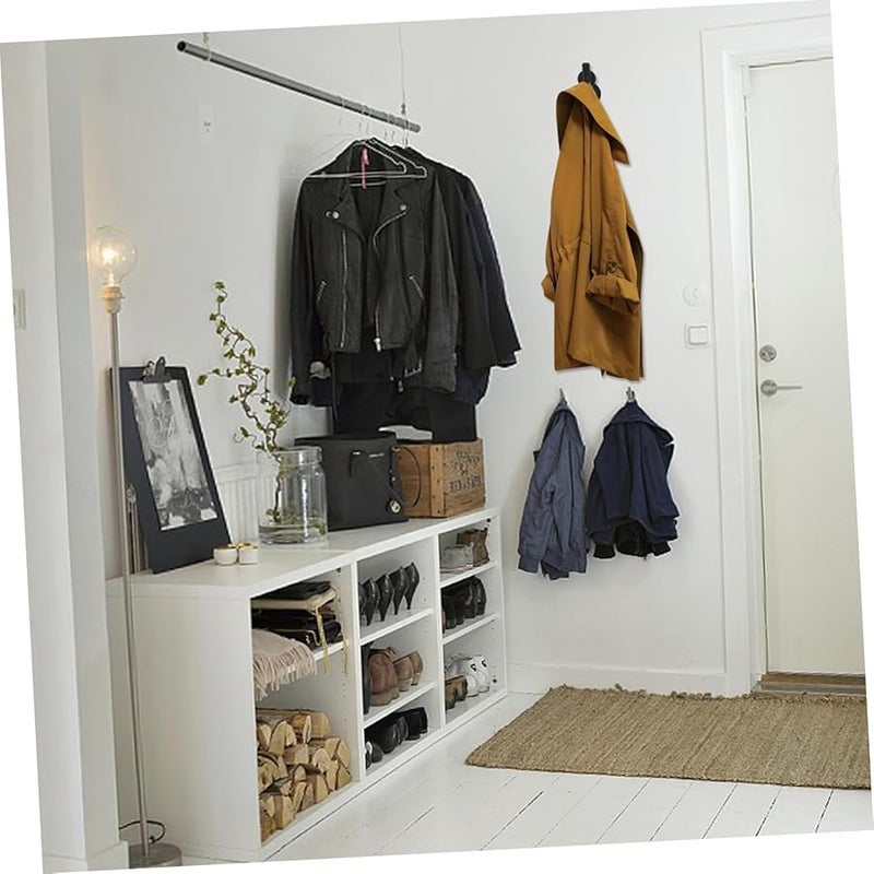 Stainless Steel Wall Hook Set for Towels Coats Easy Install Space Saving Home Office - Image 4