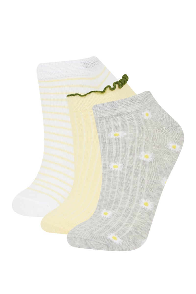 DeFacto Woman Flower 3 piece Short Socks  - Image 1