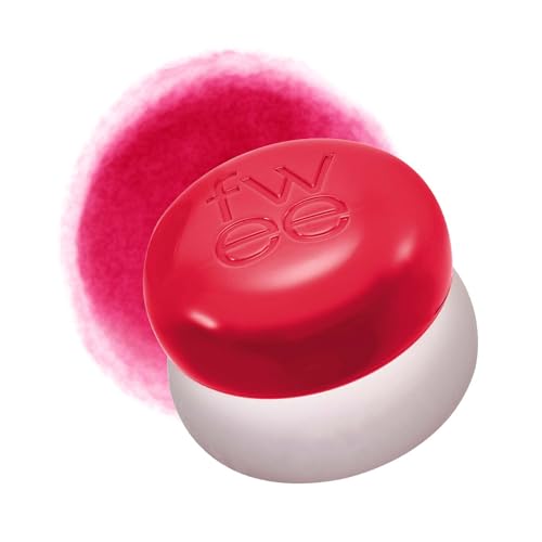 fwee Blurry Pudding Pot | Airbrushed Blush & Lip, Buildable Pigment, Long-lasting, Lightweight, Easy to Blend, Natural Soft Matte Finish - Mule (Pink Red) | 0.17 oz - Image 1