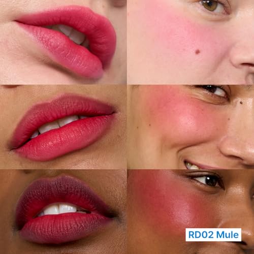 fwee Blurry Pudding Pot | Airbrushed Blush & Lip, Buildable Pigment, Long-lasting, Lightweight, Easy to Blend, Natural Soft Matte Finish - Mule (Pink Red) | 0.17 oz - Image 2