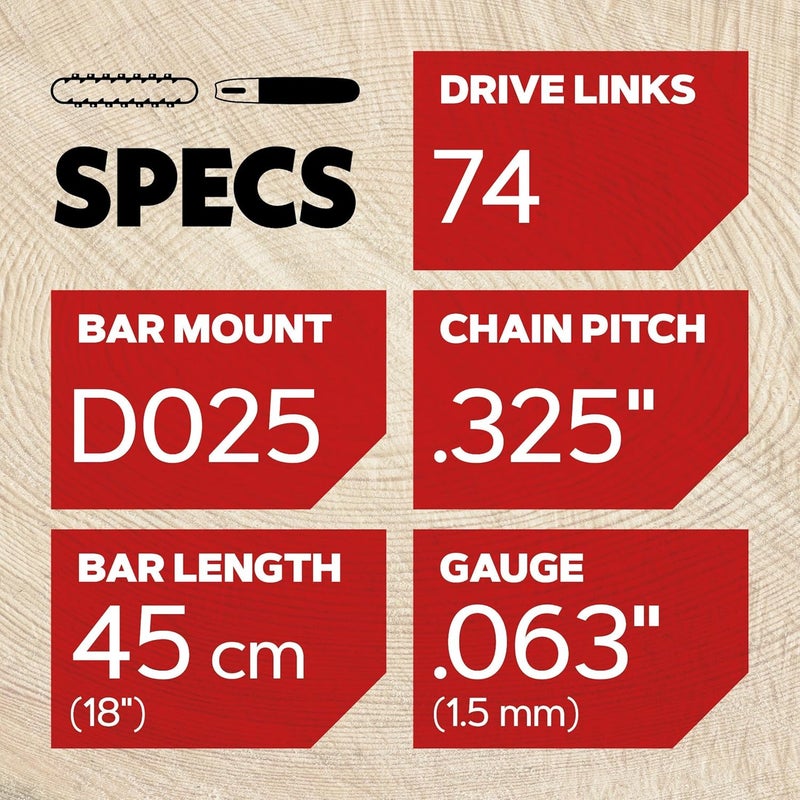 Oregon 105670 Replacement Guide Bar and Chainsaw Chain Combo, 18-Inch, Fits Stihl, Grey - Image 2