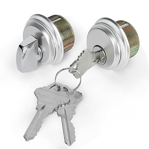 SUMBIN Commercial Storefront Door Lock Mortise Cylinders with Thumbturn fits Kawneer Vistawall Deadbolt in Aluminum 1 Pack Random Keys - Image 1