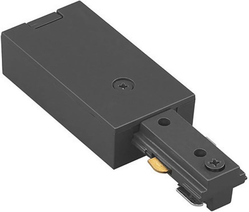 WAC Lighting H Track 120V Live End Power Feed Connector to Power Track from Either End for H Style 3-Wire Track Systems in Black - Image 1