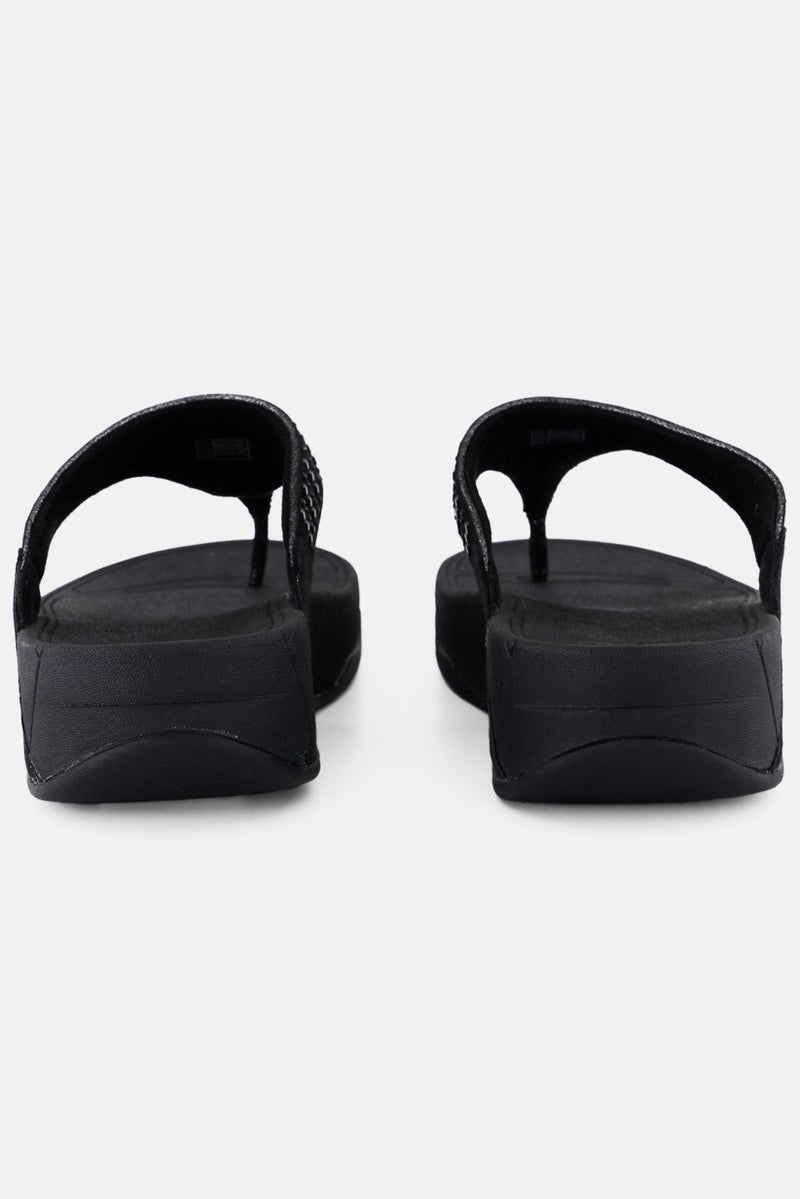 FitFlop Women Novy Suede Toe Thong Sandals, Black  - Image 2