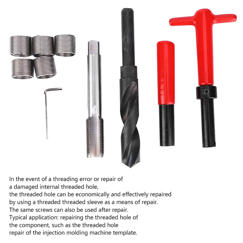 10Pcs Thread Repair Kit Stainless Steel Twisted Drill Wrench Threaded Insert for Car M18x1.5 - Image 1