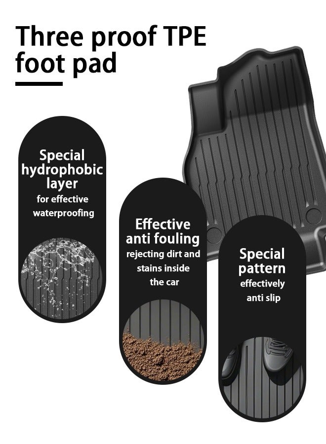 Generic Car mat, suitable for Tesla ModelY car mat, 3D customized, 2025 model, TPE all-weather wear-resistant, anti-slip, easy to clean, high-grade mat. goodcar  - Image 3