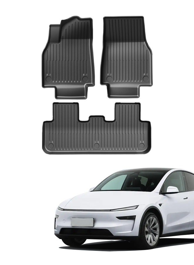 Generic Car mat, suitable for Tesla ModelY car mat, 3D customized, 2025 model, TPE all-weather wear-resistant, anti-slip, easy to clean, high-grade mat. goodcar  - Image 1