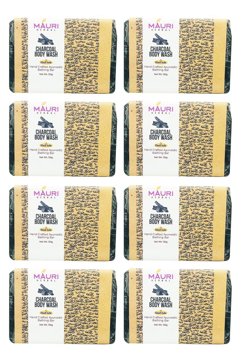 Khadi Mauri Charcoal Soap  Pack of 8 1000g