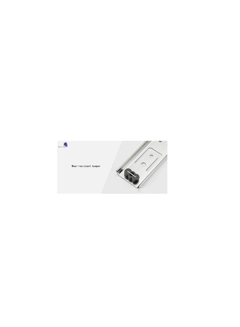 Steel Ball Bearing Drawer Runner Cabinet Rail For Computer Table Clothing Cabinets (14 inch)  - Image 2