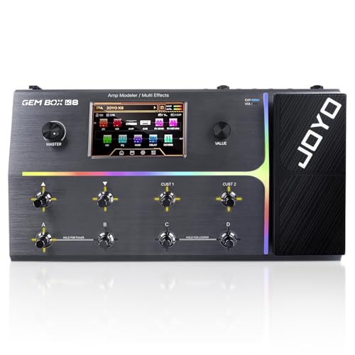 JOYO Guitar Multi-Effects Processor Pedal with 5" Touchscreen, 160+ Effects, 400 Presets, Amp Modeling, IR Loader, Drum Machine & USB Audio Interface All-in-One Pedalboard for Studio/Live (GEM BOX K8) - Image 1