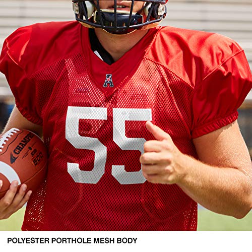 Champro Time Out Polyester Practice Football Jersey, White, Adult Medium - Image 2